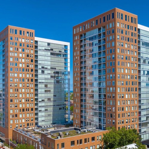 a couple of tall buildings